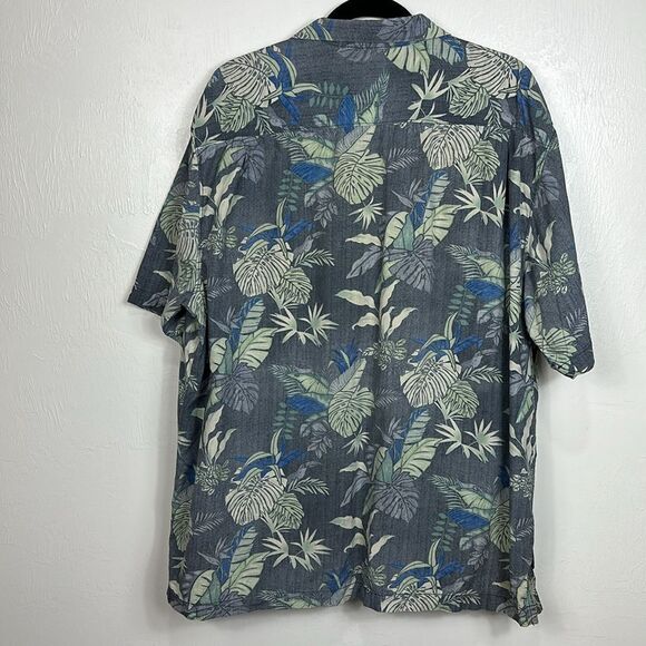 Tommy Bahama Silk Short Sleeve Button Down Hawaiian Shirt Size XL - Picture 3 of 8
